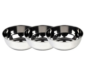 Vajilla de Acero Inoxidable Ecológica Hecha a Mano en India, Tazón de Metal Pulido, Adaptado para Servicio de Cena en Casa, Restaurante, Boda - Product Image 3