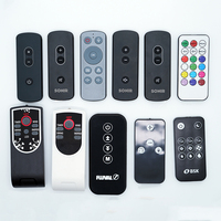 Nuevo estilo 3 9 teclas simple personalizado IR RF control remoto Audio/PC Dispositivo inteligente RC remoto y receptor Control remoto de aleación de aluminio