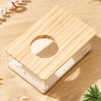 Bac de bain de sable en acrylique pour petits animaux, salle de bain de sable, conteneur de sable à creuser pour hamsters, souris, lémings, gerbilles, petits animaux de compagnie