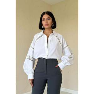 Pantalones de Pierna Ajustada con Pliegues Ahumados - Ahumados - Product Image 2
