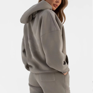 Sudaderas con Capucha para Mujer de Invierno con Logotipo Personalizado OEM, 100% Algodón, Gruesas, Casuales, de Manga Murciélago, Antiarrugas y de Secado Rápido - Product Image 4