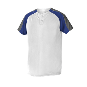 Maillot de baseball en gros à séchage rapide en polyester avec patte de boutonnage partielle, vêtements d'équipe, écussons brodés, service d'usine dropshipping - Product Image 6