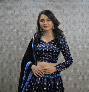 Blue Eyes Calidad Premium Lehenga Para Mujer Por Fabzone - Product Image 3