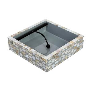 Meilleure qualité élégante personnalisable résine nacre boîte à mouchoirs conteneur de stockage pour restaurant et hôtel nouvelle vente - Product Image 3