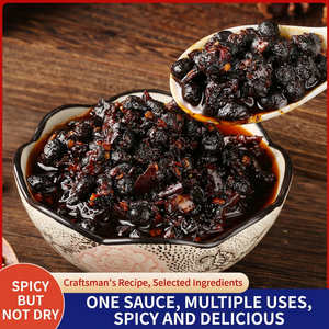 <span class=keywords><strong>Bombe</strong></span> d'Umami : Pâte de Douchi au Bœuf Fermenté |   Sauce aux haricots noirs savoureuse et riche |   Huile de piment au goût de viande vieillie traditionnelle du Guizhou, vente en gros - Product Image 3