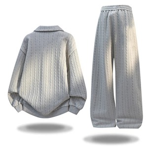 Conjunto de Dos Piezas, Chándal Informal de Forro Polar para Mujer, Invierno 2024, Conjuntos de Mujer, Sudadera con Capucha Extra Grande de Manga Larga, Pantalones Deportivos, Traje de Mujer - Product Image 5