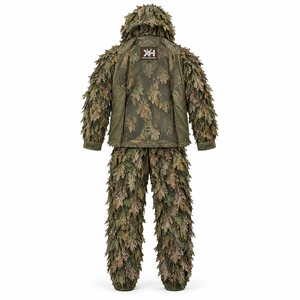 Ensemble veste et pantalon de chasse à l'arc motif feuilles 300GSM personnalisé OEM en gros - Product Image 2