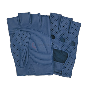 Gants en cuir demi-doigt personnalisés de haute qualité Hommes Femmes Mode douce Conduite Gym Workout Daily Wear Fournisseur - Product Image 1