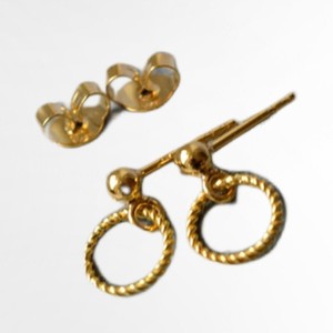 Pendientes de aro cortos de moda de Plata de Ley 925 chapados en oro de 18 quilates para mujeres y niñas Diseño de gota de moda - Product Image 6