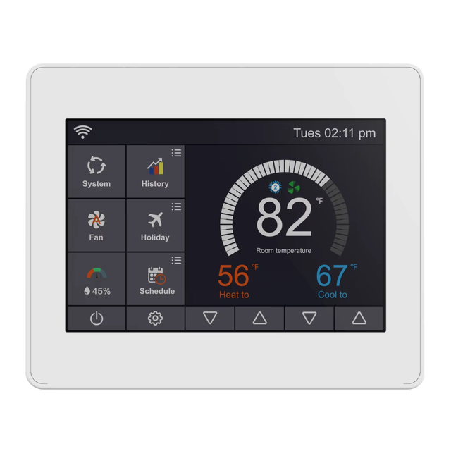 BACnet + Multi-Protocol Smart Control Falcon HP Big Touchscreen Full HVAC Compatibility (2H/2C + 3H/2C Heat Pump)