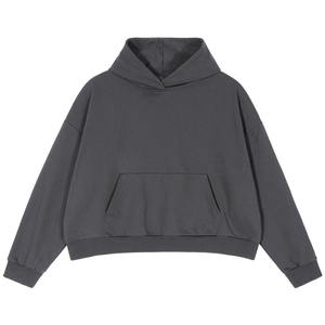 เสื้อสเวตเชิ้ตแบบมีฮู้ดของผู้ชายคอกลมทรงบ็อกซี่เสื้อมีฮู้ดแบบเรียบง่ายแฟชั่นแนวสปอร์ตแบบสั่งทำ - Product Image 5