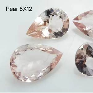 100% naturel Morganite poire coupe forme lâche calibré taille pierre précieuse excellente coupe et poli belles gemmes et pierres en vrac OEM - Product Image 1
