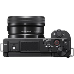 24.2 MP Mirrorless Video <b>Camera</b> with APS-C Sensor Vari-Angle 4K Screen 16-50mm Power Zoom Lens 64GB Memory Card <b>Filter</b> Kit - Product Image 3