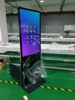 Écran interactif LCD tactile vertical sur pied de 43, 49, 55, 65 pouces pour la publicité et le marketing numérique