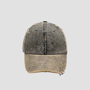 2024 Llegada OEM Fabricación Negro 100% Lona de algodón Desgastado Elegante Deportes 5 Panel Baloncesto Deportes Sombreros a granel - Product Image 1