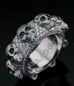 สไตล์ฮิปฮอป VVS Moissanite 925แหวนเงินสเตอร์ลิงชุบทองเครื่องประดับอย่างดีสำหรับผู้ชายและผู้หญิง - Product Image 4