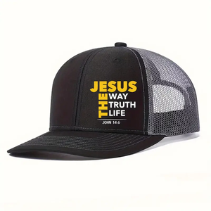 Casquette en maille ajustable unisexe Snapback Casquette de plage à motif brodé en plein air pour les voyages en de nombreuses occasions - Product Image 1