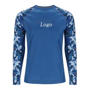 Vêtements de protection solaire en polyester à séchage rapide, t-shirt de pêche à manches longues, sublimation personnalisée, t-shirt de pêche vierge pour hommes - Product Image 3