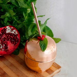 Wholesale <b>Metal</b> Juice Mug with <b>Straw</b> in Best Price From India Custom Logo Available - Product Image 5