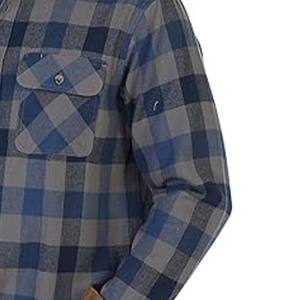 Chemise en flanelle légère pour homme, meilleure qualité, vente chaude, tendance, disponible en gros, chemise en flanelle pour homme avec logo personnalisé - Product Image 6