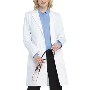 Blouse de laboratoire structurée à manches longues pour infirmière, pour médecin, unisexe, fermeture sécurisée à l'avant, polyester/coton blanc, usage hospitalier - Product Image 3