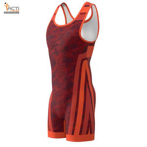 Impression de logo numérique personnalisé Singlet de matériel de lutte Hot Selling New Design Wrestling Singlet - Product Image 2