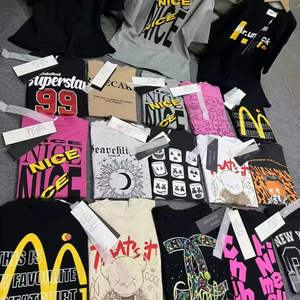 เสื้อยืดผ้าฝ้ายลำลองสำหรับผู้ชายและผู้หญิง แบรนด์สั่งทำ ขายส่งจากโรงงาน ล้างสต็อกปี 2025 แฟชั่น BD แพ็คเกจแบบคละแบบสุ่ม - Product Image 1