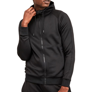 Sweat à capuche zippé 100% coton unisexe en éponge française double couche longue polaire d'hiver couleur unie sweats à capuche numériques pour hommes - Product Image 2