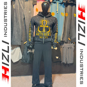 Sweats à capuche zippés en molleton 100 % coton surdimensionnés pour hommes avec poche, couleurs et logo personnalisés, haute qualité - Product Image 1