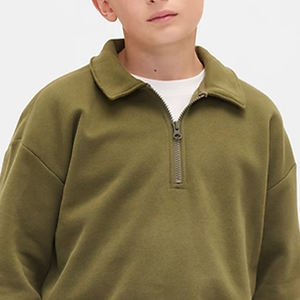 Sweat-shirt pour garçons à manches longues, design de haute qualité, style décontracté, prix abordable, pour commande en gros, couleur unie - Product Image 2