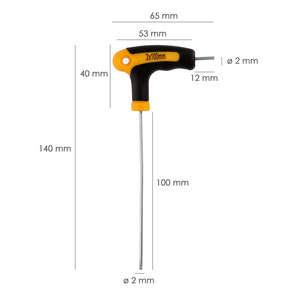 Chiave a brugola con testa sferica a T da 2,0 mm. Con Colgador - Product Image 2