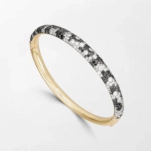 Bracelet Daring Safari Black Diamond avec 142 diamants ronds cultivés en laboratoire, 2,19 carats GH-VS, en or jaune 18 carats, bijoux fins, cadeau - Product Image 3