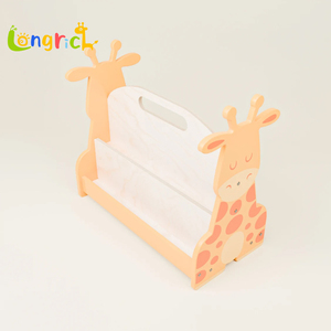Estantería para niños con forma de jirafa de dibujos animados, estante de almacenamiento de madera para libros ilustrados para niños en el hogar y el jardín de infantes - Product Image 2