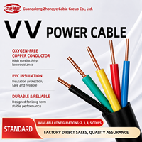 Cable de Alimentación de Cobre VV 0.6/1kV, Aislado con PVC, Revestimiento de PVC, Cable Eléctrico de Bajo Voltaje para Distribución de Energía