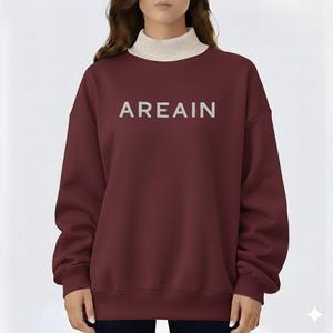 Sudadera de Forro Polar Oversize de Cuello Alto para Mujer, Estilo Urbano, Mezcla de Algodón, para Entrenamiento, Color Borgoña - Product Image 1