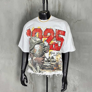 Fabricante de camisetas desgastadas personalizadas | Lavado vintage y estilo de calle | OEM y venta al por mayor disponible - Product Image 3