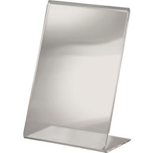 SIGEL <b>Single</b>-Sided Slanted Table Display Stand 10.6 X 15.5 X 5.3 cm DIN A6 Replaceable Acrylic Label for Presentation Products - Product Image 1