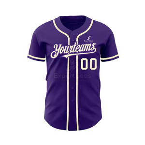 Batir el precio con bajo MOQ Jersey de béisbol transpirable tejido de secado rápido adecuado para entrenamiento y partidos de equipo - Product Image 6