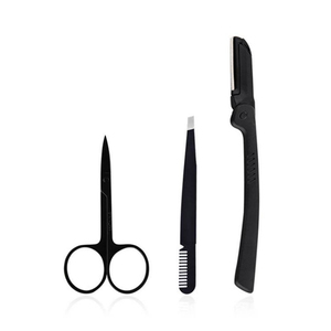 Kit de toilettage de sourcils personnalisé de haute qualité ciseaux à sourcils en acier inoxydable et pince à cils avec pointe inclinée - Product Image 5
