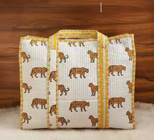 Sacs fourre-tout matelassés 100 % coton pour femmes, sacs à bandoulière de shopping et d'épicerie brodés à la mode avec fermeture éclair, imperméables pour femme - Product Image 3