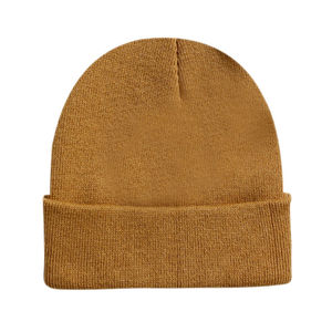 Gorro personalizado teñido liso de invierno de alta calidad 100% algodón gorro de moda gorro cómodo cálido invierno - Product Image 2