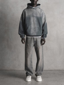 เสื้อฮู้ดดี้ผ้าฝรั่งเศสเทอร์รี่ฟลีซคุณภาพสูง 100% ผ้าฝ้าย น้ำหนัก 460 กรัม สำหรับผู้ชาย รุ่นวินเทจลายแมงมุม - Product Image 4