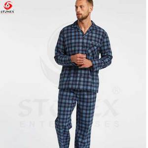 Nuevo conjunto de Pijamas de manga larga para hombre, ropa de dormir transpirable de seda, camisón de talla grande suave y acogedor de estilo moderno Sexy para hombre - Product Image 3