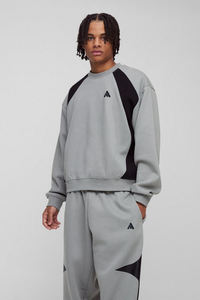 Conjunto de Sudadera con Capucha y Pantalones Jogger para Hombre, Estilo Casual, Cuello Redondo, Hombros Caídos, 100% Algodón, Oversize, Mangas Regulares, Streetwear, Moda Antigua - Product Image 3