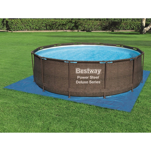 Tapete Protector de Material PE de 396x396cm para Piscina de Jardín con Marco - Product Image 2