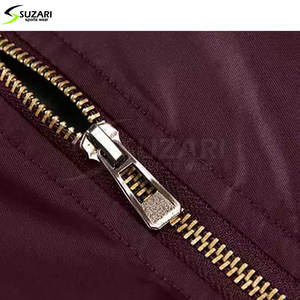 Meilleure qualité haut de gamme hommes manches longues à capuche Bomber veste tricoté toile haut col montant grande taille haut léger High Street - Product Image 4