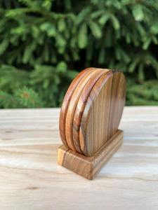 Natural Walnut <b>Coasters</b> Handcrafted Sustainable <b>and</b> Perfect for Elegant Table <b>Settings</b> or Gifts - Product Image 6