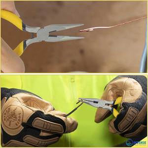 Juego de alicates de punta fina de acero inoxidable con cortador lateral y mordazas dentadas para la fabricación de joyas de precisión - Product Image 4