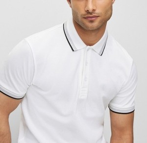 Vente en gros de vêtements de fitness nouveau design polos avec logo personnalisé polyester couleur unie polo décontracté à manches courtes - Product Image 4