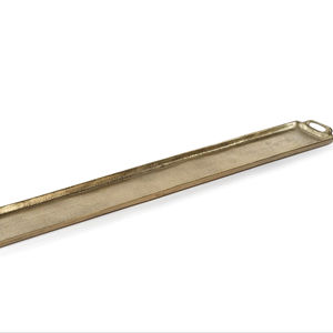 Long plateau en métal doré texturé | Centre de table console décoratif - Product Image 1